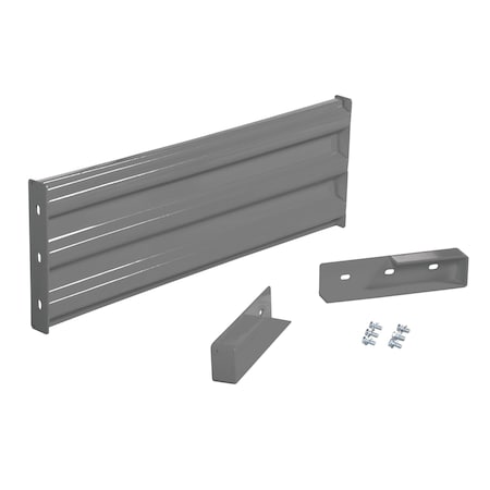 Vestil Drop-In Style Guard Rail 3 Ft Gray Semi Gloss GR-F3R-DI-3-GYSG